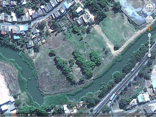 Desmatamento de vegetação no bairro Aeroporto - Ano de 2010