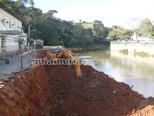 Começaram as obras de recuperação das áreas afetadas pela enchente em Muriaé