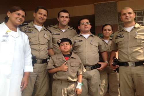 Garoto se torna Policial Militar por um dia em Muriaé