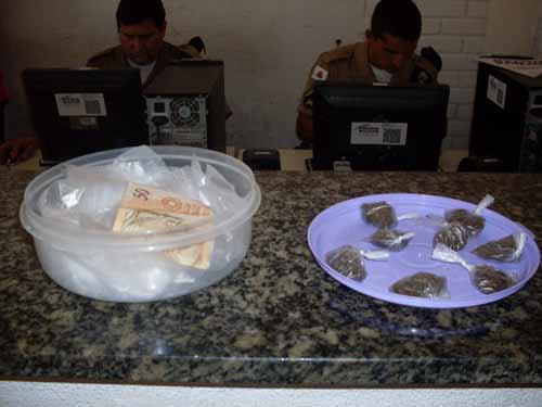 Droga encontrada com o menor no São Joaquim