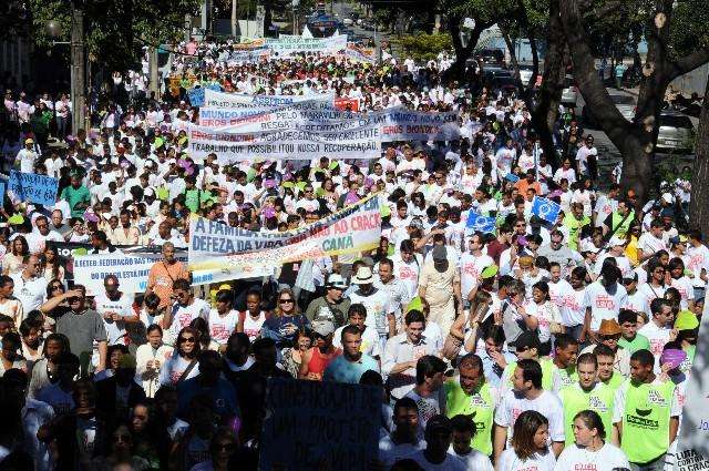 A 1ª Marcha contra o Crack e Outras Drogas foi realizada no dia 23 de junho do ano passado em Belo Horizonte e atraiu cerca de 15 mil pessoas. Foto de Marcelo Metzker