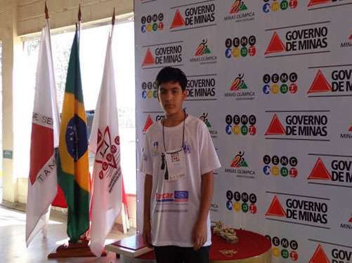 Patrick Borges, destaque em competição de xadrez