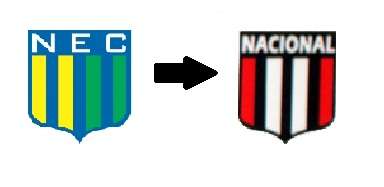 Novo escudo do Nacional Esporte Clube de Muriaé - Comparação
