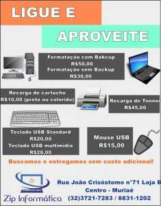 Promocoes Zip Informatica em Muriae