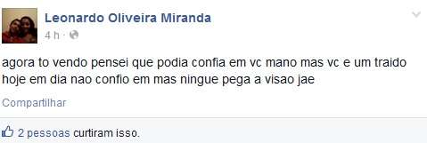 Leonardo Oliveira Miranda - Mensagem no Facebook