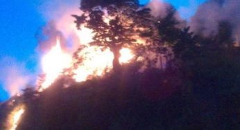 Tempo seco provoca queimada no bairro Cardoso de Melo, em Muriaé