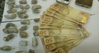 Polícia Militar apreende 30 buchas de maconha e dinheiro em Itaperuna