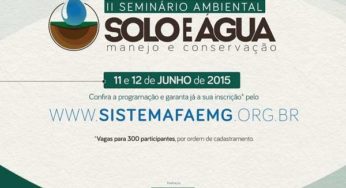 Seminário Ambiental Solo e Água tem inscrições online