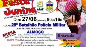 Batalhão de Itaperuna promove festa junina em benefício a APAE