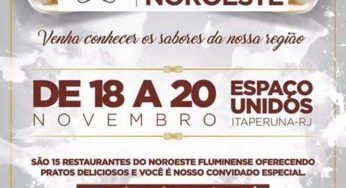 Festival Gastronômico Sabores do Noroeste será realizado em Itaperuna