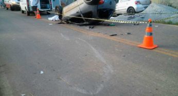 Mulher morre em capotamento na AMG-3050, em Chácara