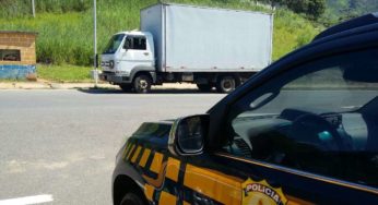 PRF recupera em Leopoldina caminhão da Polícia Civil furtado no Rio de Janeiro
