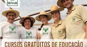 SENAR abre cursos gratuitos em Muriaé, Tombos, Miradouro, Palma, Divino, Viçosa, Chalé e Carangola