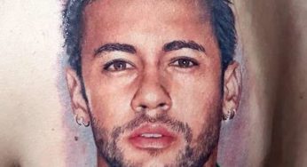 Fã economiza R$ 2.500 durante seis meses para tatuar rosto do Neymar