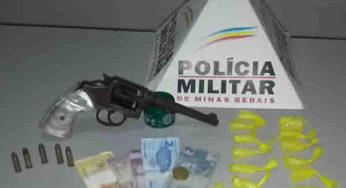 Morador de Muriaé é preso com revólver e drogas durante o Carnaval em Miraí