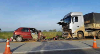 Cinco pessoas da mesma família morrem em acidente na BR-040 em Minas