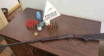 Operação de combate a caça: homem é preso com espingarda e munições em Miradouro