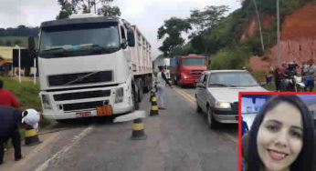 Moradora de Manhuaçu morre atropelada por carreta em Reduto