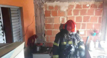 Bombeiros registram princípio de incêndio em casa no bairro São Cristovão
