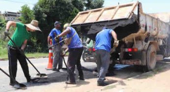 Serviços de manutenção de iluminação pública e tapa-buracos tem agendamento de pedidos em Muriaé