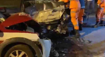 Batida entre carros deixa um morto e dois feridos em Muriaé