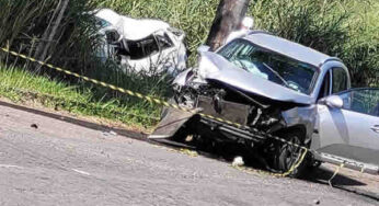 Mulher passa mal ao volante e bate na traseira do carro do irmão em MG; homem morreu na hora ao bater em árvore