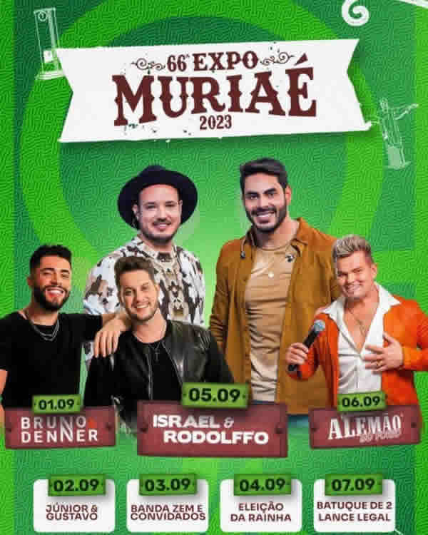 2º dia da Festa de Peão Boiadeiro de Muriaé promote agitar o público neste  sábado